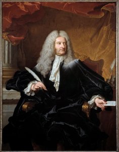 Portret Louisa Germaina de Chauvelin (1685-1762), markiza de Grosbois, sekretarza stanu do spraw zagranicznych i strażnika pieczęci Malarstwo autorstwa Hyacinthe Rigaud (1659-1743) 1727 nd. 1,11x1,46 m Muzeum Toulouse Augustins - Portret Louisa Germaina de autorstwa Hyacinthe Francois Rigaud