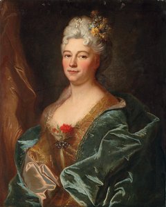 Portret markizy de la Mesangere z domu Marguerite de Rambouillet autorstwa Hyacinthe Francois Rigaud