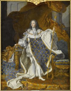Portret Ludwika XV w jego królewskim stroju