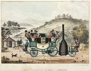 Wagon parowy w Edynburgu autorstwa I.D. after Jones