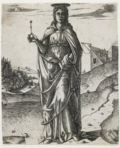 Święta Łucja, ok. 1510 r. (rycina) autorstwa I.I.C.A. Master