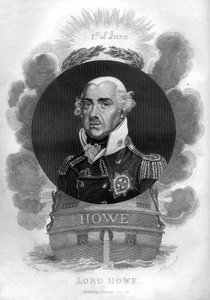 Admirał Richard Howe, 1. hrabia Howe, 1726-1799, admirał angielski, 1816.