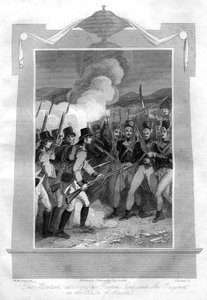 Brytyjczycy atakują bagnetami linię francuską w bitwie pod Maida, 1816 r.