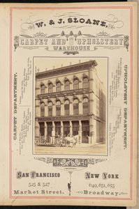 [W. and J. Sloane Carpet and Upholstery Warehouse, San Francisco].