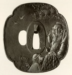 Stara para Takasago, ok. 1800-1820, 1910 r. autorstwa Ichijosai Hirotoshi