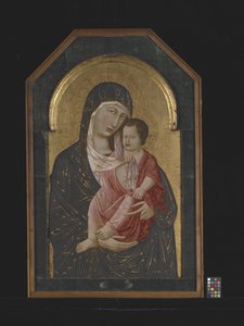 Madonna z Dzieciątkiem (tempera i złoto na drewnie) autorstwa Icilio Federico (attr. to) Joni