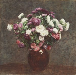 Astry w wazonie autorstwa Ignace Henri Jean Fantin Latour