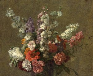 Delphinium; Ostróżka, 1899 autorstwa Ignace Henri Jean Fantin Latour