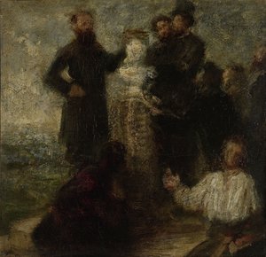 Hołd dla Delacroix, 1863-64 autorstwa Ignace Henri Jean Fantin Latour