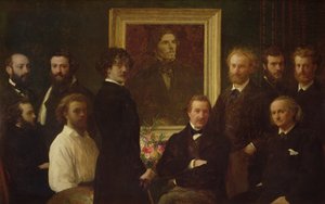 Hołd dla Delacroix autorstwa Ignace Henri Jean Fantin Latour