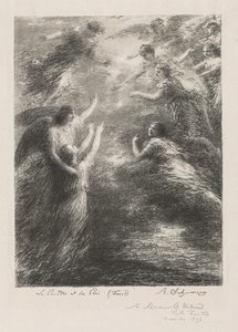 Raj i Peri, 1893. autorstwa Ignace Henri Jean Fantin Latour