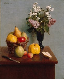 Martwa natura z kwiatami i owocami, 1866