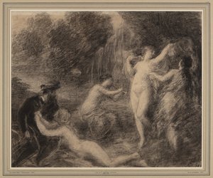 Tannhaüser au Venusberg (kreda na papierze) autorstwa Ignace Henri Jean Fantin Latour
