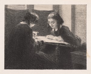 The Embroideres Les Hafciarki, 1898. autorstwa Ignace Henri Jean Fantin Latour