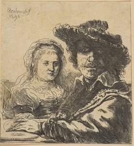 Rembrandt i jego żona kopia, 1786-1844.
