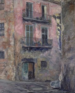 CALLE DEL ANGEL DE GERONA - 1931 - OLEJ / Płótno - 80 × 67 CM autorstwa Ignacio Zuloaga y Zabaleta
