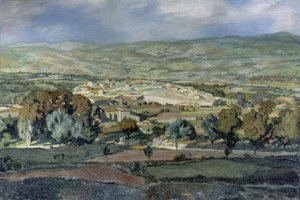 Pejzaż w Alhamie, 1923, olej na płótnie, 87 × 128 cm, AS00699 autorstwa Ignacio Zuloaga y Zabaleta