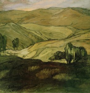 Krajobraz w Aragonii autorstwa Ignacio Zuloaga y Zabaleta