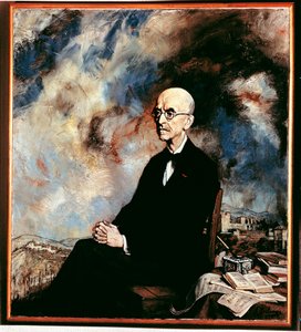 Portret Manuela de Falli (1876-1946), hiszpańskiego kompozytora autorstwa Ignacio Zuloaga y Zabaleta