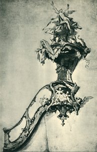 Projekt ambony, poł. XVIII w., 1943 r. autorstwa Ignatz Günther