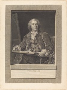 Carle Vanloo autorstwa Ignaz Sebastian Klauber after Pierre Le Sueur