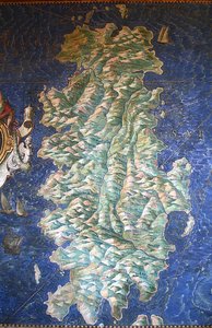 Mapa Sardynii - Galeria map - Muzea Watykańskie. autorstwa Ignazio Danti