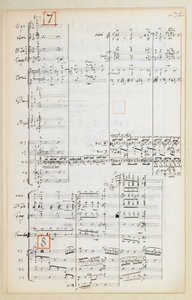 Rękopis partytury ze zredukowaną suitą orkiestrową do Ognistego ptaka Igora Strawińskiego (1882-1971) autorstwa Igor Stravinsky