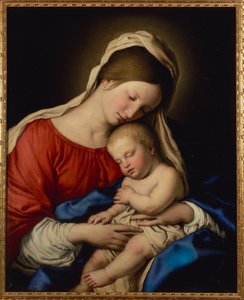 Madonna ze śpiącym Dzieciątkiem Christ autorstwa Il Sassoferrato
