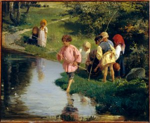 Dzieci Wędkarstwo autorstwa Illarion Mikhailovich Pryanishnikov