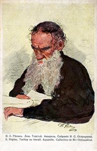 Lew Tołstoj w pracy – Repin