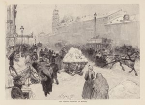 Newski Prospekt zimą (rycina)