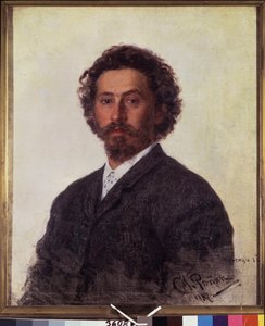 Autoportret. Obraz Ilya Yefimovich Repin (Ilia Repin) (1844-1930), olej na płótnie autorstwa Ilya Efimovich Repin