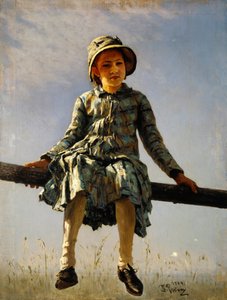 Ważka. Portret córki malarza, 1884 autorstwa Ilya Efimovich Repin