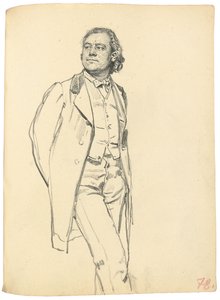 Postać stojącego mężczyzny, ok. 1930 r. 1872-1875 autorstwa Ilya Efimovich Repin