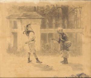 Dziewczyna błagająca, 1889 autorstwa Ilya Efimovich Repin