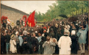 Coroczny wiec pod Murem Komunardów... autorstwa Ilya Efimovich Repin