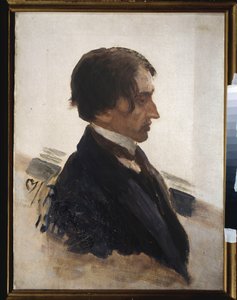 Portret artysty Isaaka Brodskiego (Brodskiego) (1883-1939). Obraz Ilyi Repina (Ilia Repin) (1844-1930), olej na płótnie autorstwa Ilya Efimovich Repin