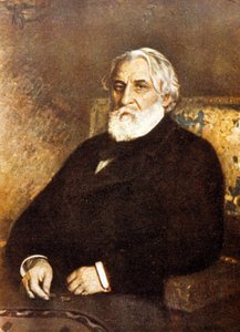 Portret Iwana Siergiejewicza Turgieniewa (1818-83) (olej na płótnie) autorstwa Ilya Efimovich Repin