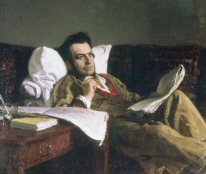 Portret Michaiła Glinki w czasie komponowania opery „Rusłan i Ludmiła”, ok. 1887