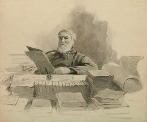 Portret autora Dmitrija Grigorowicza 1822-1899, 1894 autorstwa Ilya Efimovich Repin