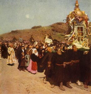 „Procesja w Guberni Kurskiej”, 1880-1883, autorstwa Ilya Efimovich Repin