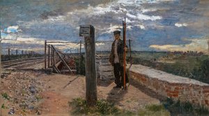 PRACOWNIK KOLEJOWY W KOTKOWIE autorstwa Ilya Efimovich Repin