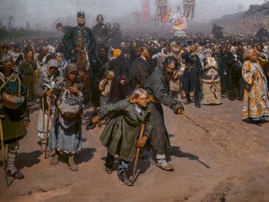 PROCES RELIGIJNY W WOJEWÓDZTWIE KURSKIM (więcej) autorstwa Ilya Efimovich Repin