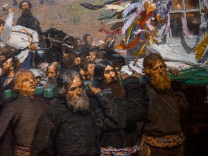 PROCES RELIGIJNY W WOJEWÓDZTWIE KURSKIM (więcej) autorstwa Ilya Efimovich Repin