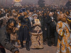 PROCES RELIGIJNY W WOJEWÓDZTWIE KURSKIM (więcej) autorstwa Ilya Efimovich Repin