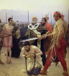 Św. Mikołaj uwalnia od śmierci trzech niesprawiedliwie skazanych autorstwa Ilya Efimovich Repin