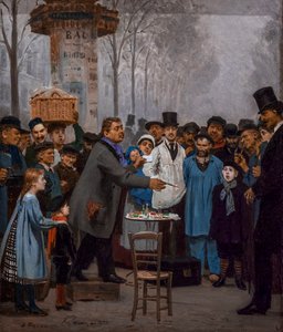 SPRZEDAWCA NOWOŚCI W PARYŻU autorstwa Ilya Efimovich Repin