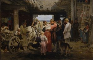 Pożegnanie Rekruta, 1879 autorstwa Ilya Efimovich Repin