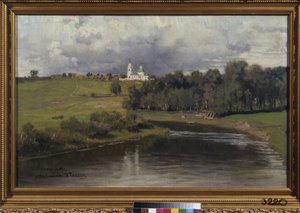Widok wsi Varvarino (Rosja). Obraz Ilyi Repina (Ilia Repin) (1844-1930), olej na płótnie autorstwa Ilya Efimovich Repin