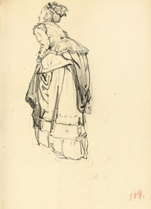 Kobieta w sukience z tyłu, ok. 1930 r. 1872-1875 autorstwa Ilya Efimovich Repin